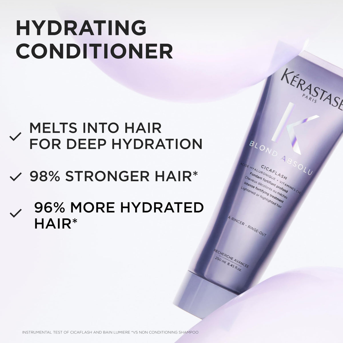 KÉRASTASE Cicaflash | Acondicionador para cabello rubio dañado o sensibilizado, repara e hidrata intensivamente el cabello | Con Ácido hialurónico Y Flor de Edelweiss | 250ml
