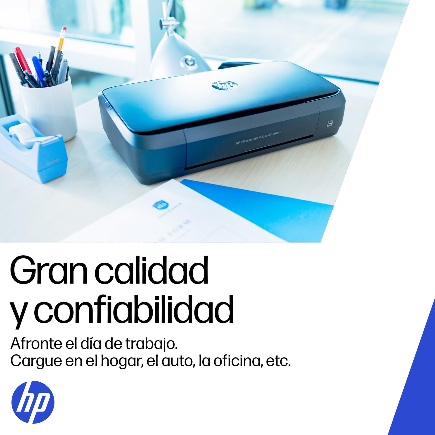 HP Impresora OfficeJet 250 Portátil, Todo-En-Uno, Color, Wi-Fi, Bluetooth, Smart App, Imprime, Copia y Escanea, Negro (CZ992A)