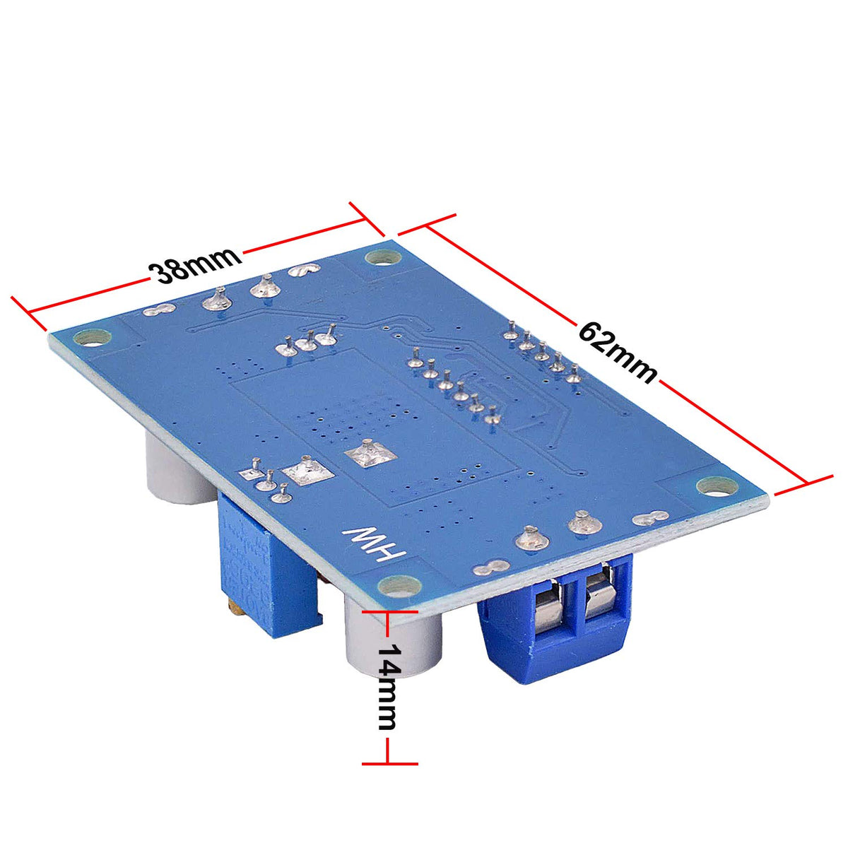 Convertidor DC-DC Buck Regulador de Voltaje 5A 4-38V a 1.25-36V con LED de Alta Potencia Paquete de 2