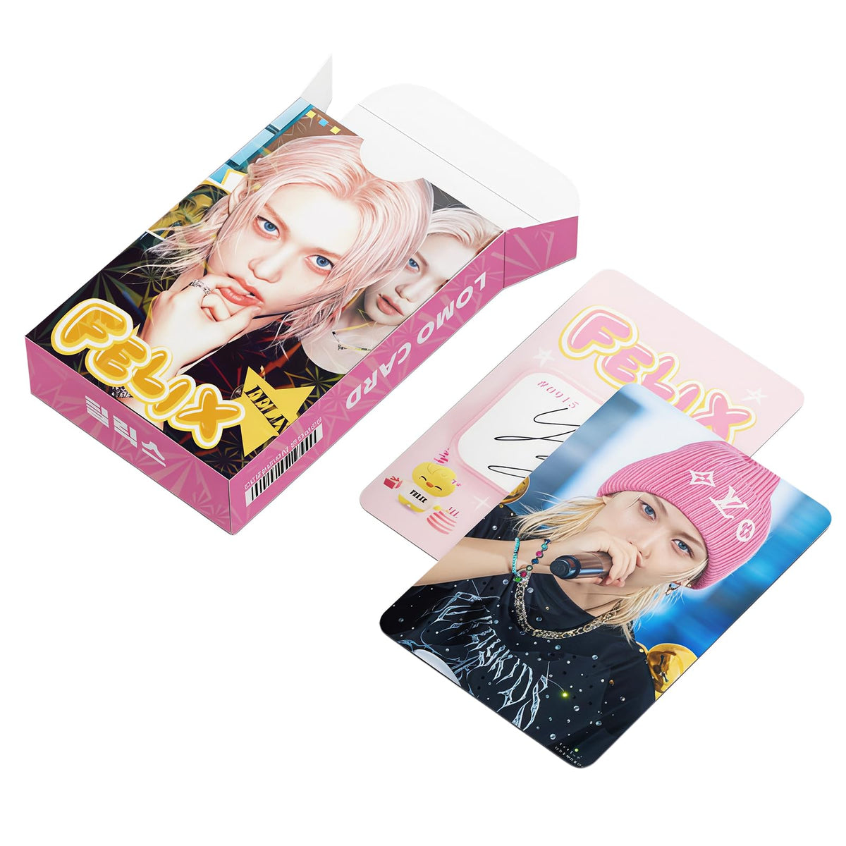 Tarjetas Fotográficas PYAJUU Stray Kids Felix Rosa Edición Especial para STAY KPOP