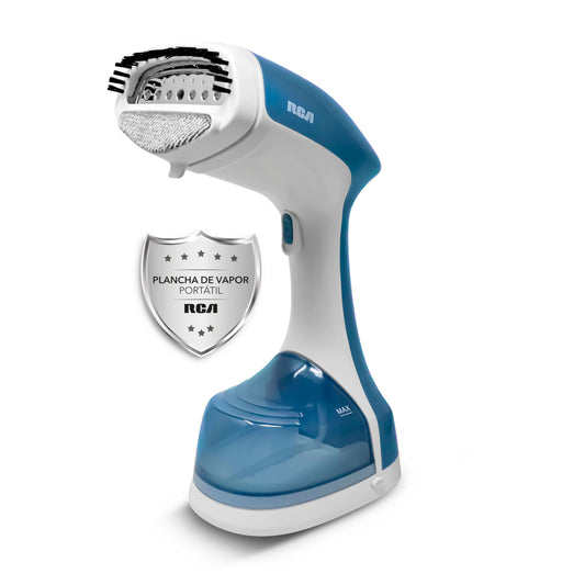 Plancha de Vapor Portátil RCA RC-931 Blanco con Cepillos para Cuidado Profesional de Telas en Hogar y Viajes