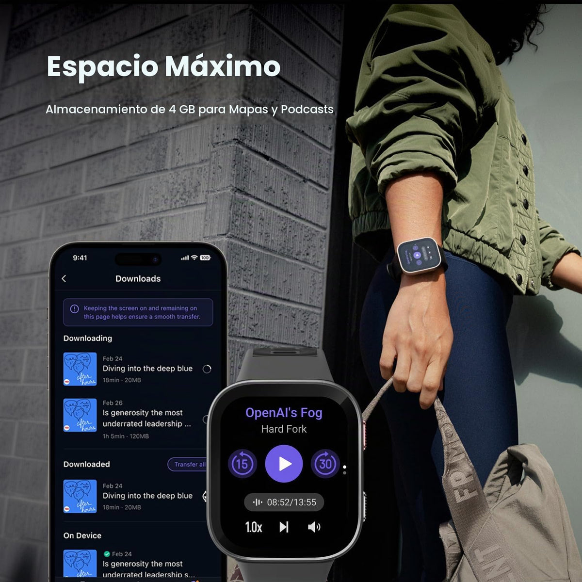 Reloj Inteligente Amazfit Bip MAX AMOLED 5,26 cm GPS iOS