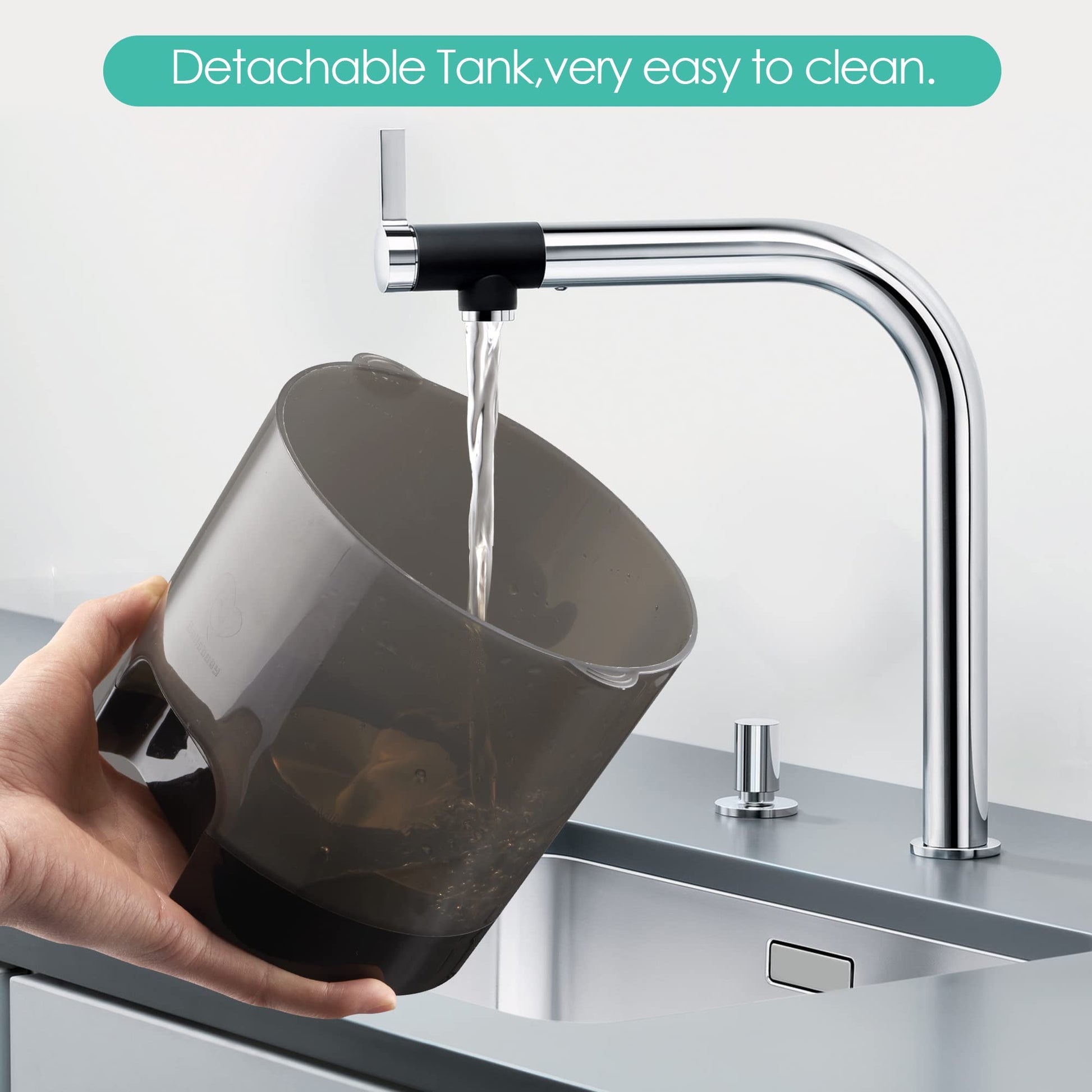 Bellababy Calentador de biberones instantáneo, dispensador de agua caliente, contenedor desmontable, mantiene el calor 24/7, temperatura ajustable (Negro)