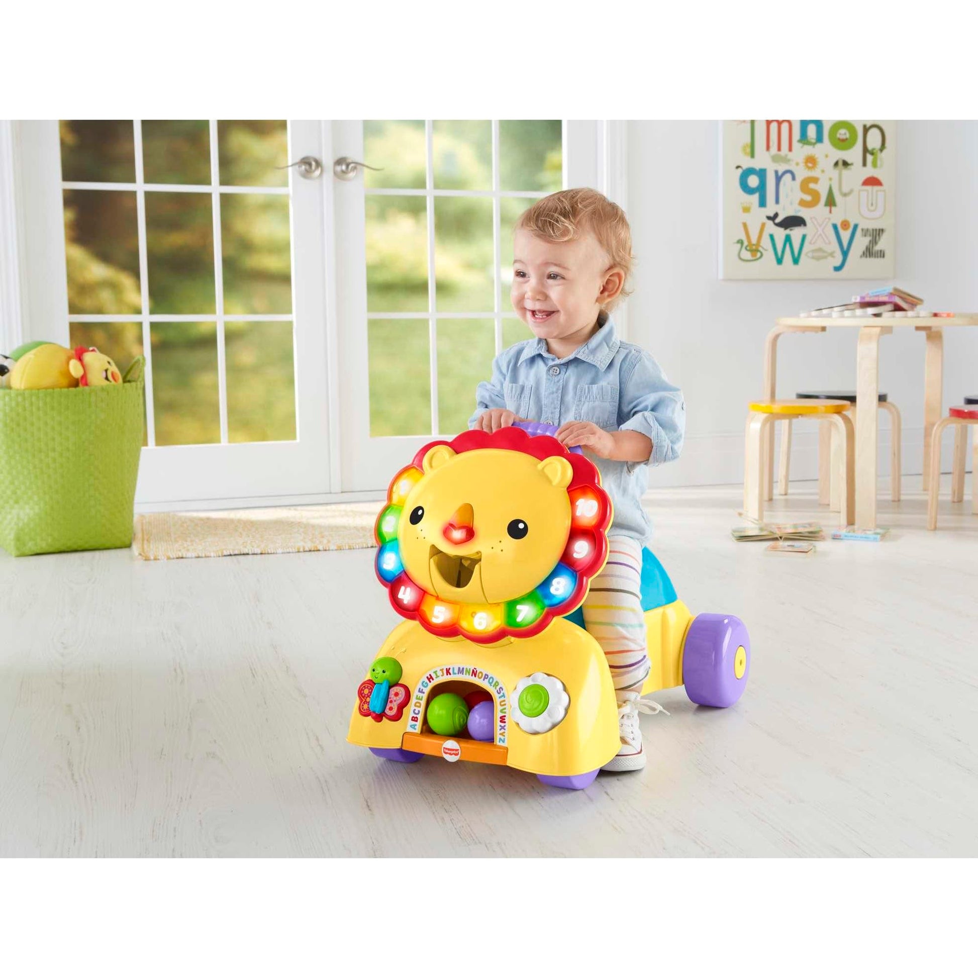 Fisher-Price Andadera León Camina Conmigo 3 en 1 con Luces y Sonidos para Bebés de 6 Meses en Adelante