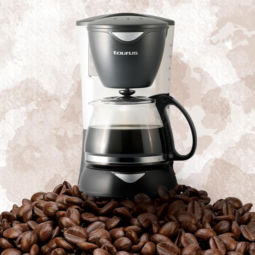 Cafetera de Goteo Taurus Coffee Max 6 Tazas con Filtro Permanente y Jarra de Vidrio