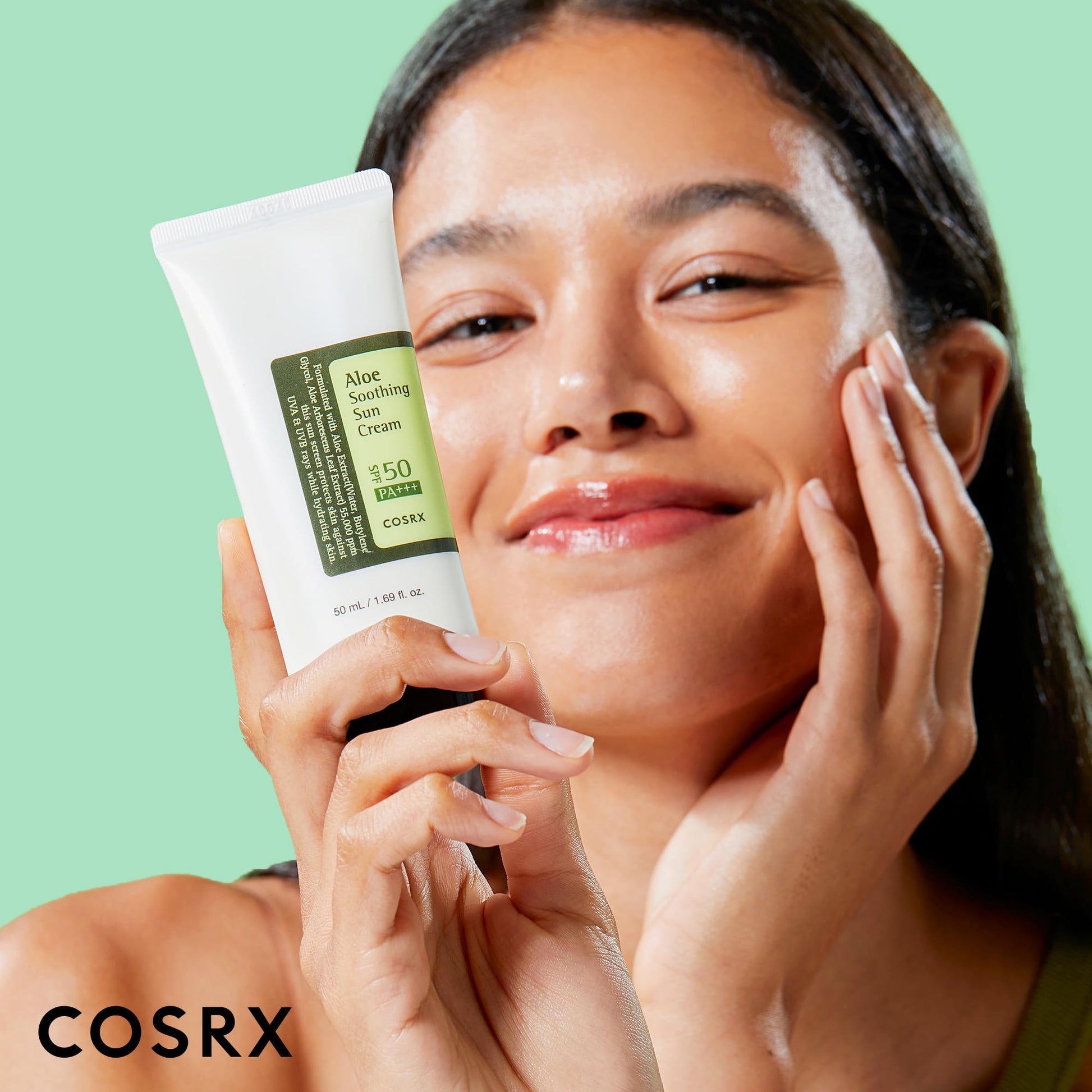 COSRX - Crema solar calmante con aloe SPF50 PA+++, 50 ml