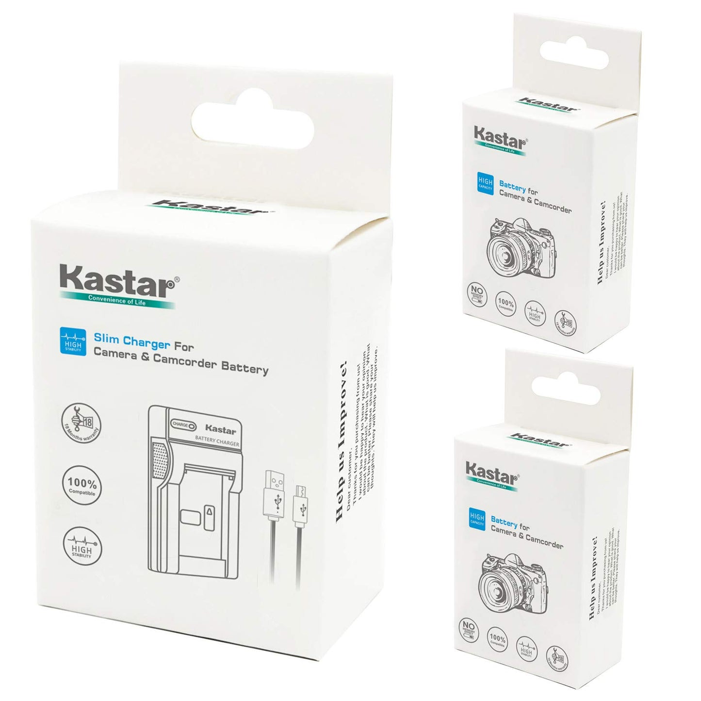 Kastar 2 baterías + cargador de repuesto para Sony NP-BN1 DSC-QX10 QX30 QX100 DSC-TF1 DSC-TX10 TX20 DSC-TX30 DSC-W530 DSC-W570 DSC-W650 DSC-W800 DSC-W830