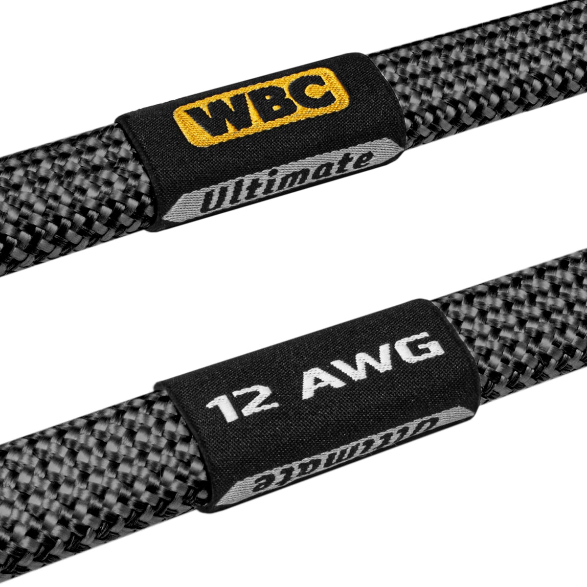 Cable de Altavoz Worlds Best Cables 10 Pies Ultra Puro OFC 12 AWG con Enchufes Eminence Spade y Chamarra de Tweed de Carbono Audiófilo Premium Alta Fidelidad