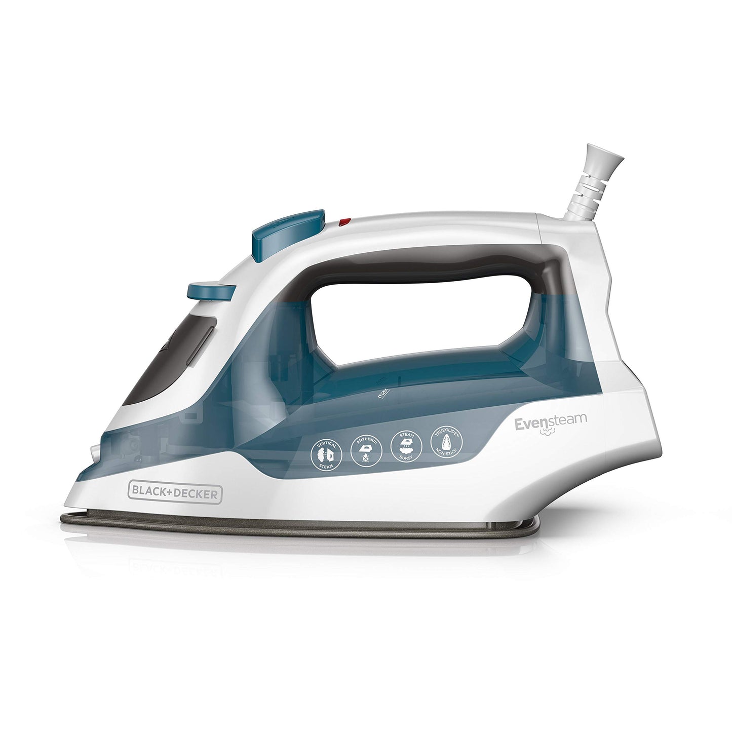 Black+Decker IR06VC BLACK+DECKER - Plancha compacta de vapor fácil, suela antiadherente profesional EvenSteam, azul/blanco, IR06VC, azul