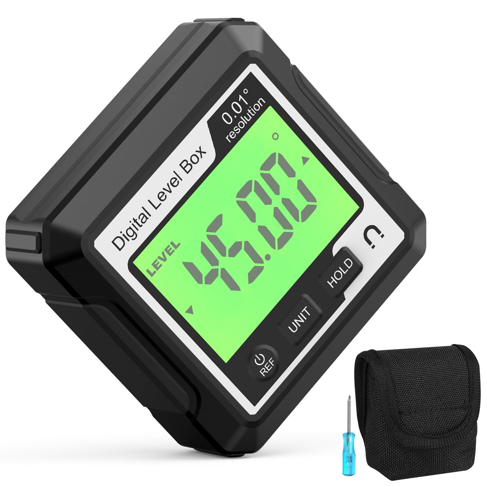 Inclinómetro Digital Abizarch Retroiluminado Portátil con Pantalla LCD Magnética