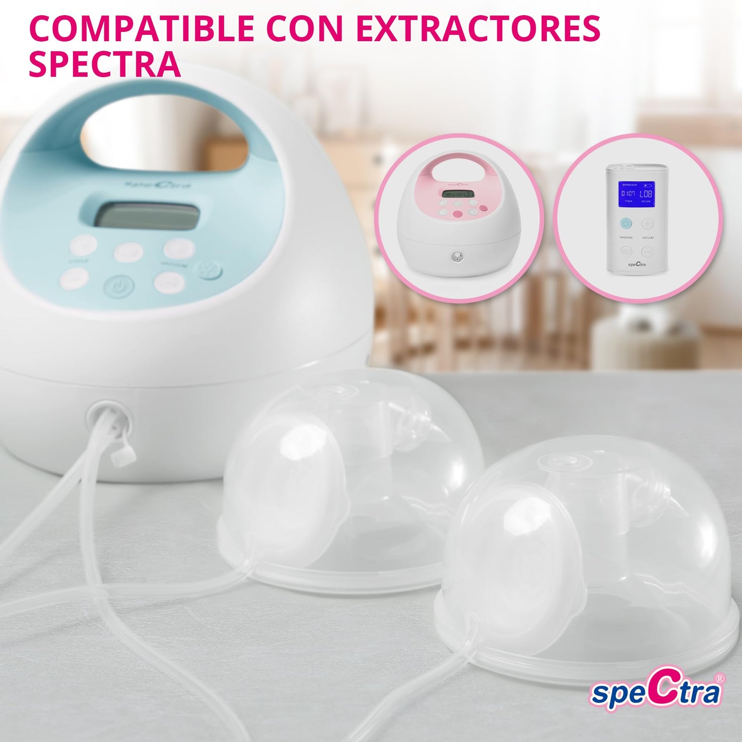 Copa Electrica Spectra Saca Leche Libre Manos Medida 28 mm