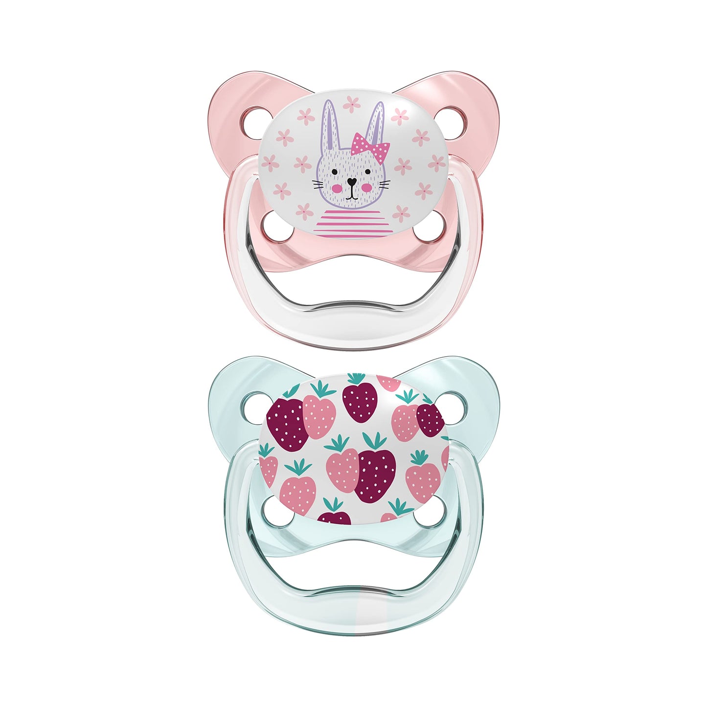 Dr. Brown's PreVent Chupete de contorno, etapa 1 (0 – 6 m), diseño de lunares, color rosa