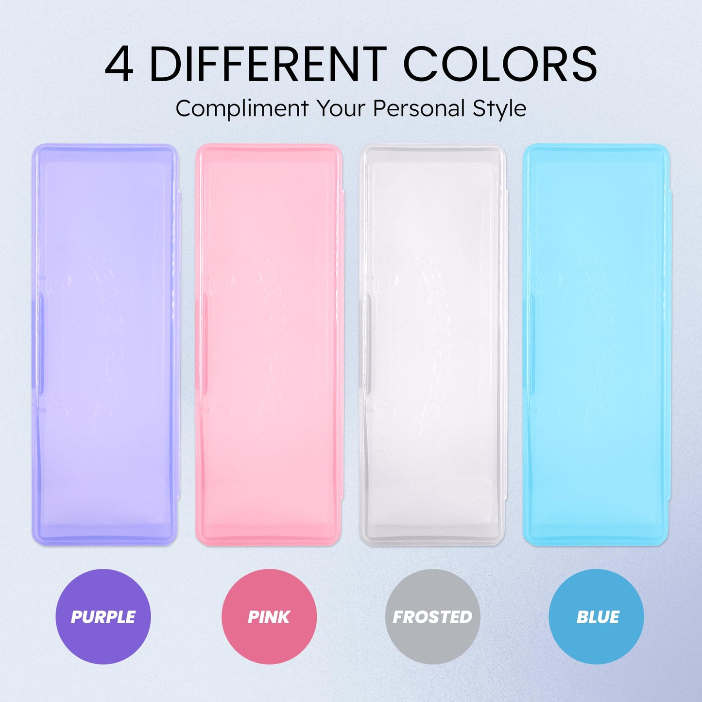 Beauticom - Caja de almacenamiento personal para manicura profesional, pedicura (tamaño grande) (4 piezas, azul)