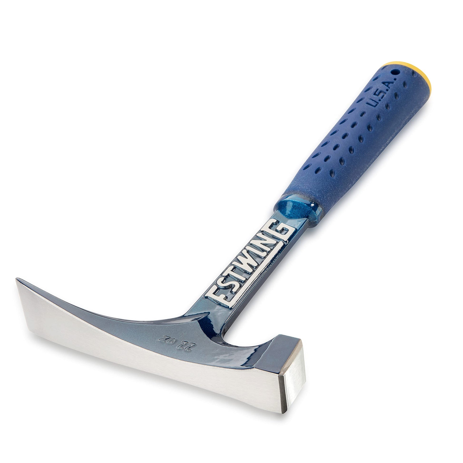 Martillo Bricklayer Estwing Big Blue Azul con Mango de Reducción de Impacto de 22 Onzas