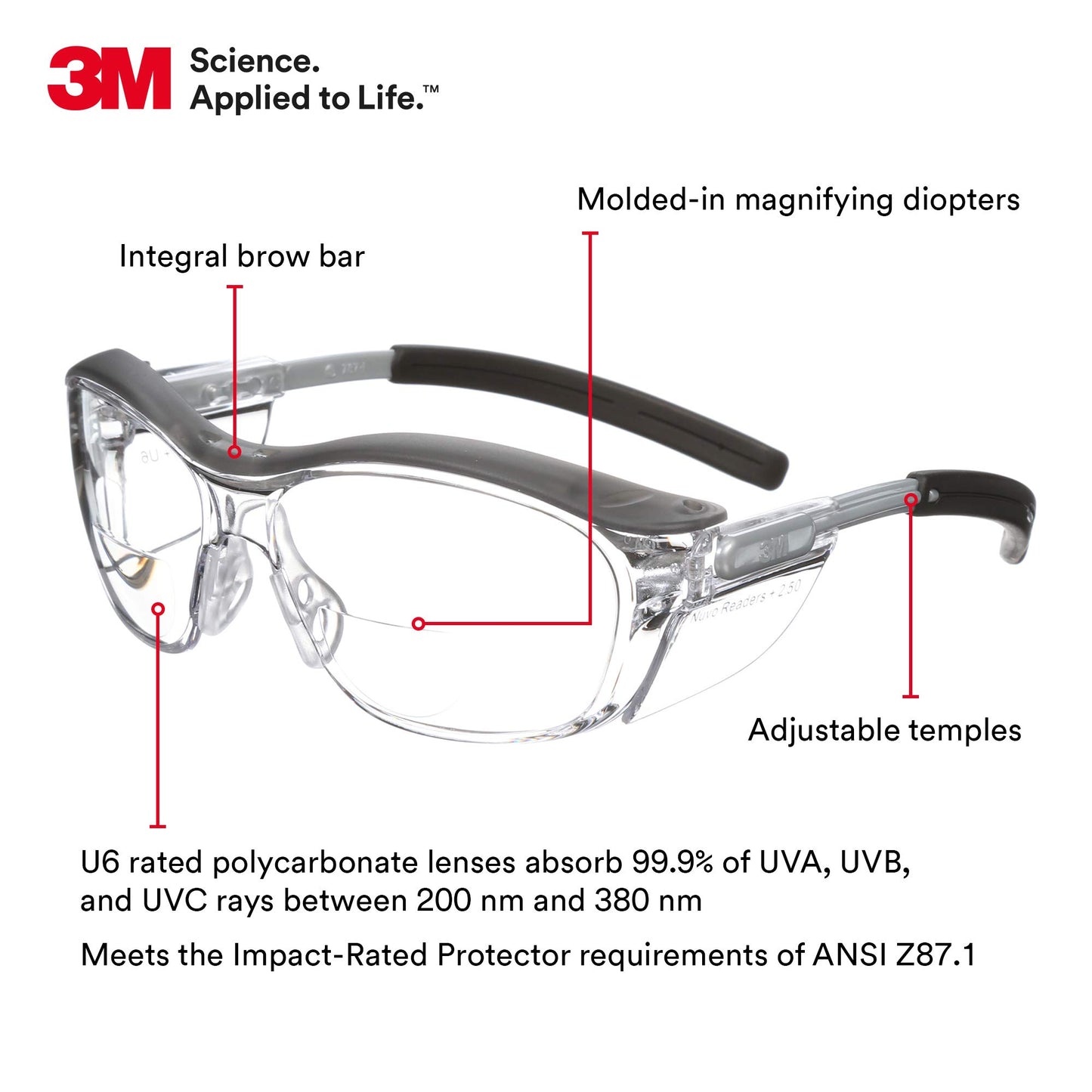 Anteojos de Protección 3M Nuvo Lentes Transparentes