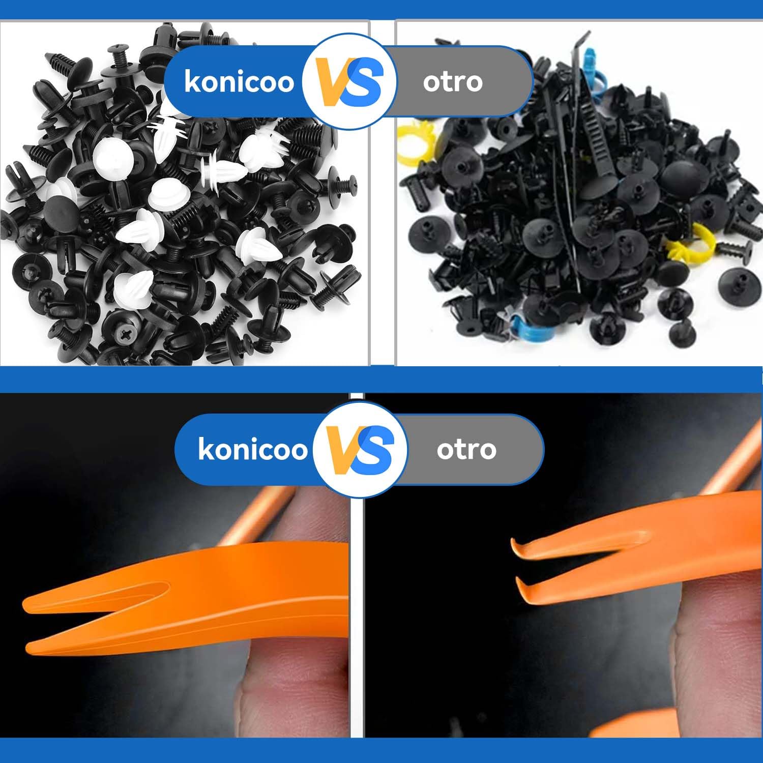 Grapas Automotrices Universal Nylon, 26 Tamaños Plasticos Sujetadores para Parachoques Chrysler, Nissan, Toyota, BMW, Maz, Honda