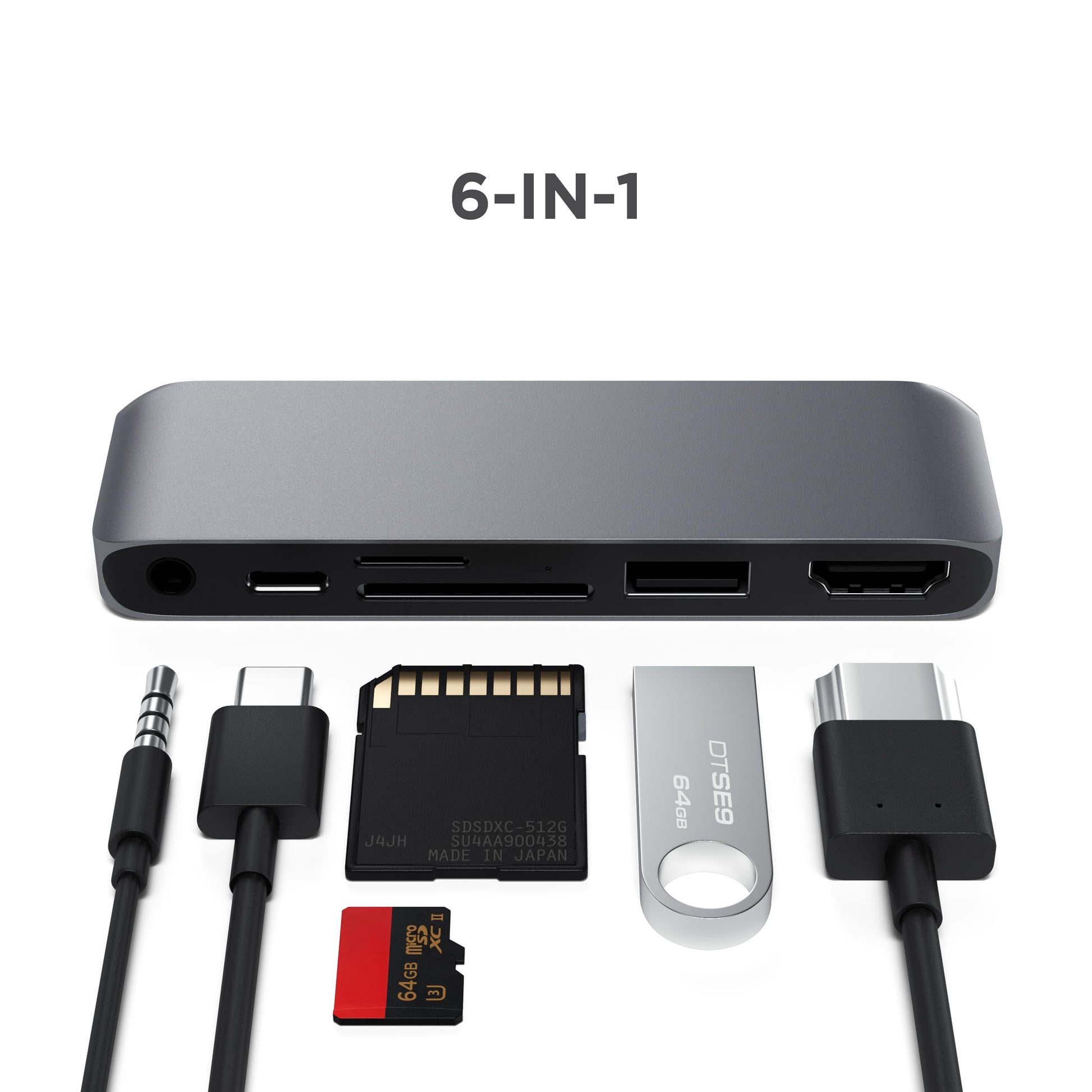 Adaptador SD Pro Móvil SATECHI Aluminio con Carga USB-C PD y HDMI 4K para iPad Pro, iPad Air, iPad Mini