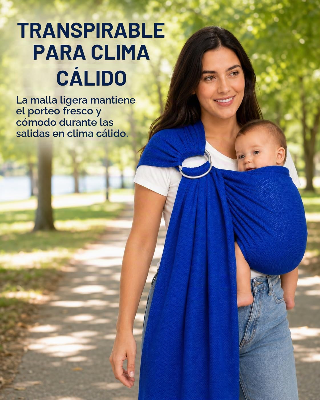 Vlokup - Portabebés de anillo de agua para bebé, malla ligera y transpirable para bebés, recién nacidos, niños y niños pequeños, perfecto para verano, natación, piscina, playa, ideal para papá