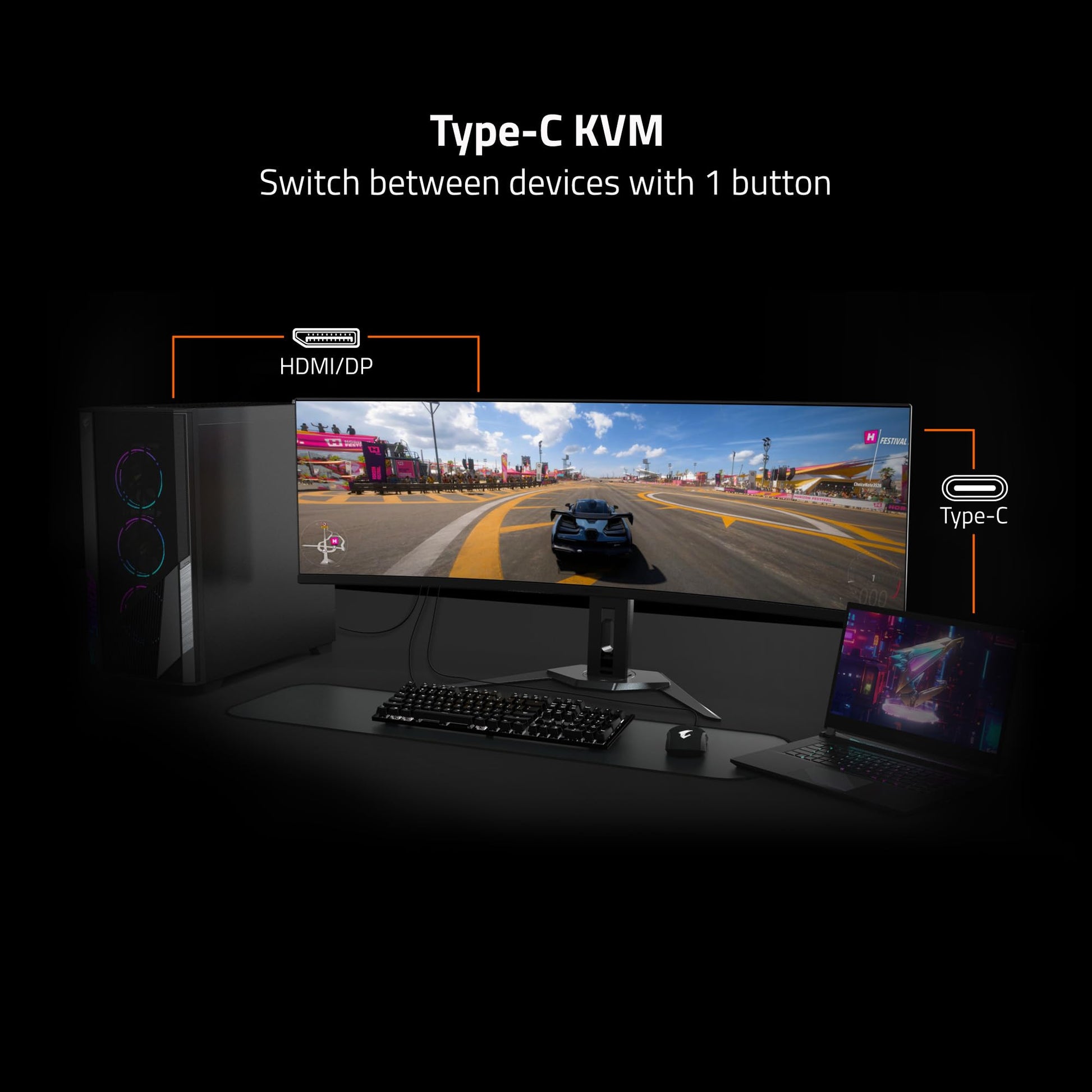 GIGABYTE - Monitor para juegos QD-OLED MO27Q2-27 - QHD 2560x1440-240Hz - 0.03ms GTG - AMD FreeSync Premium Pro - KVM tipo C - HDMI, DP - Altura ajustable - Negro