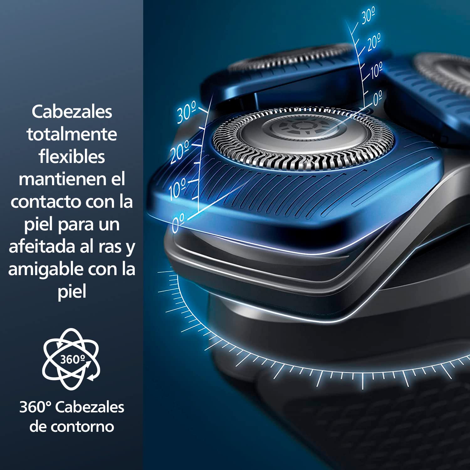 Afeitadora Eléctrica Philips Series 7000 en Húmedo y Seco con Tecnología SkinIQ con Clean Pod