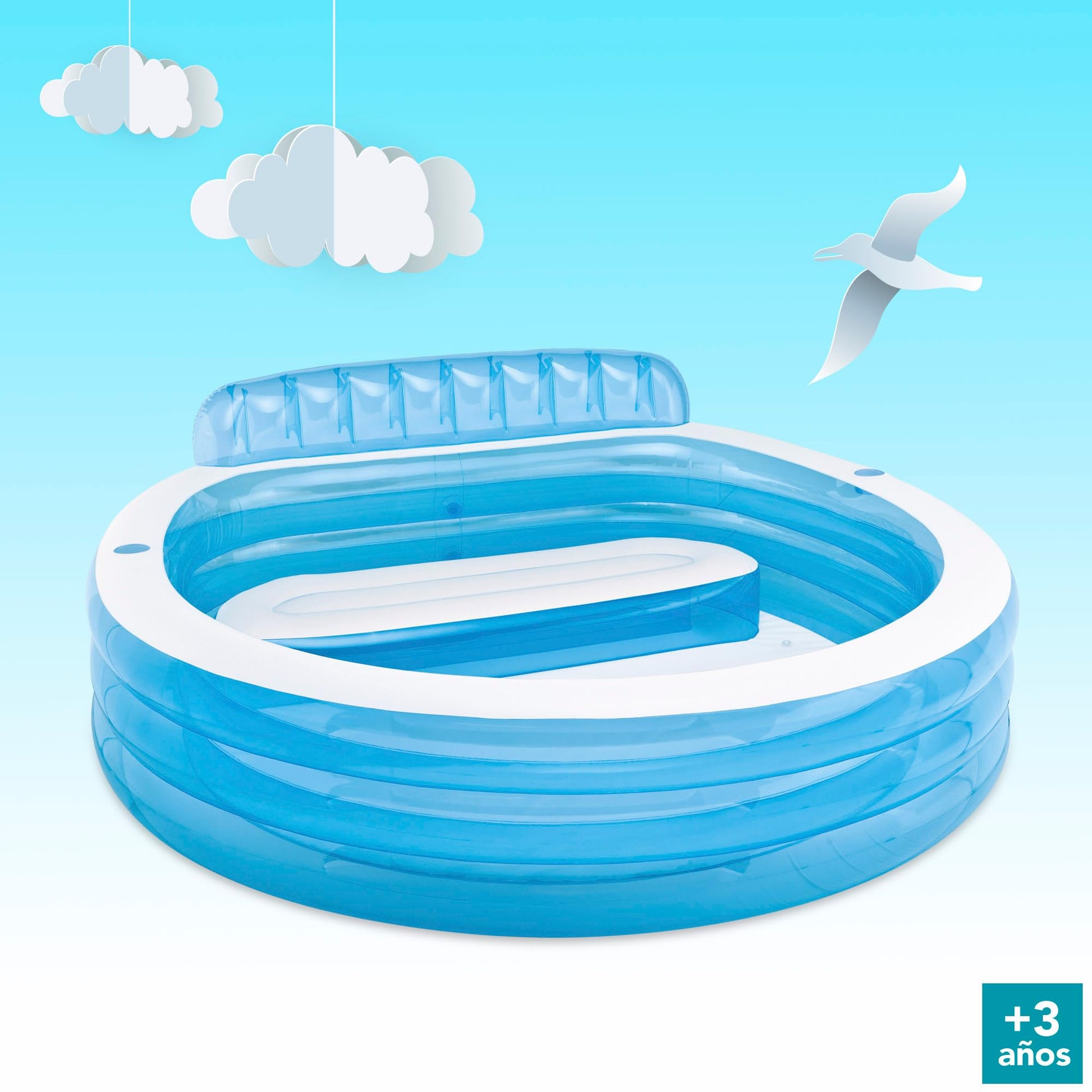 Intex 57190NP Alberca 57190NP Swim Centre, Piscinas Inflables Familiar, 88.2 x 85.0 x 29.9 Pulgadas
