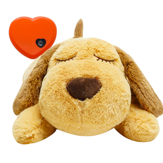 HonourHope Juguete de latido para perro para aliviar la ansiedad, juguete de peluche suave para mascotas calmante cachorro, juguete de ayuda para entrenamiento de comportamiento, almohada para cachorros, gatos, gatos, mascotas - Perro