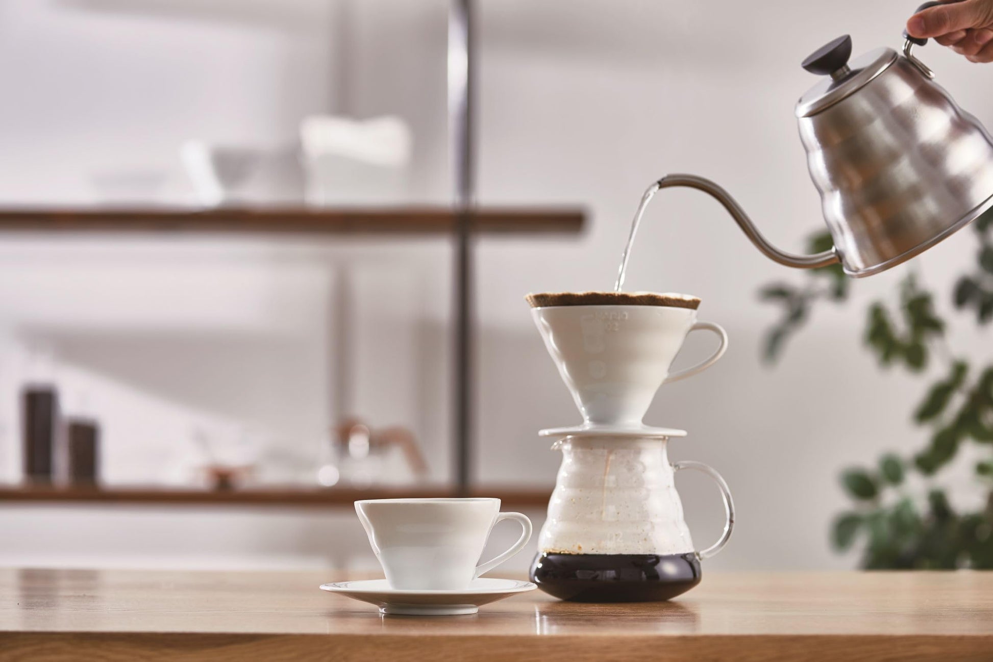 Hario Goteador de café, Blanco - cerámica, Blanco, 1