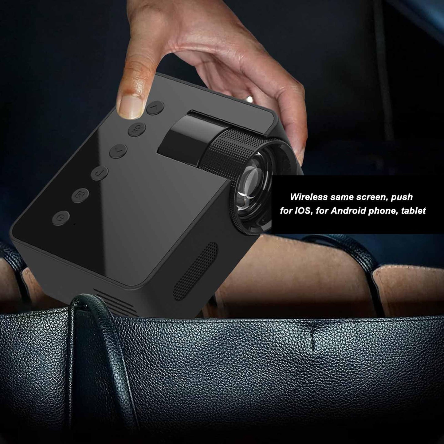 Mini Proyector Yunir Multifuncional HD 1080P con Control Remoto para Interiores y Exteriores