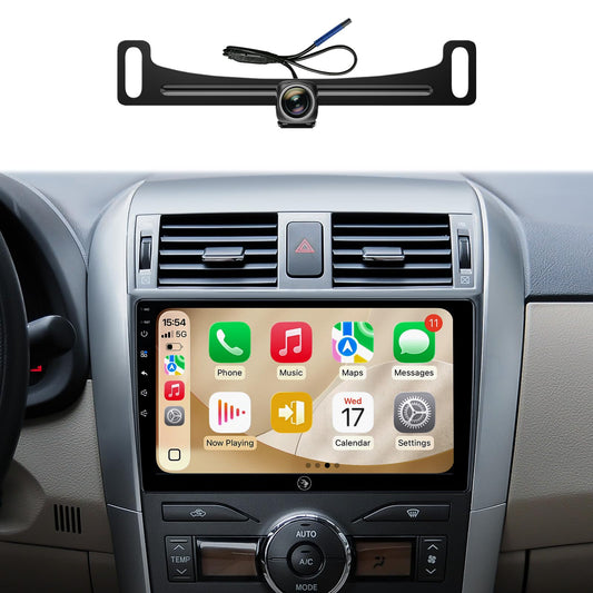Radio Estéreo Toyota Corolla 2008-2013 QLED Blanco con CarPlay y Android Auto Inalámbrico