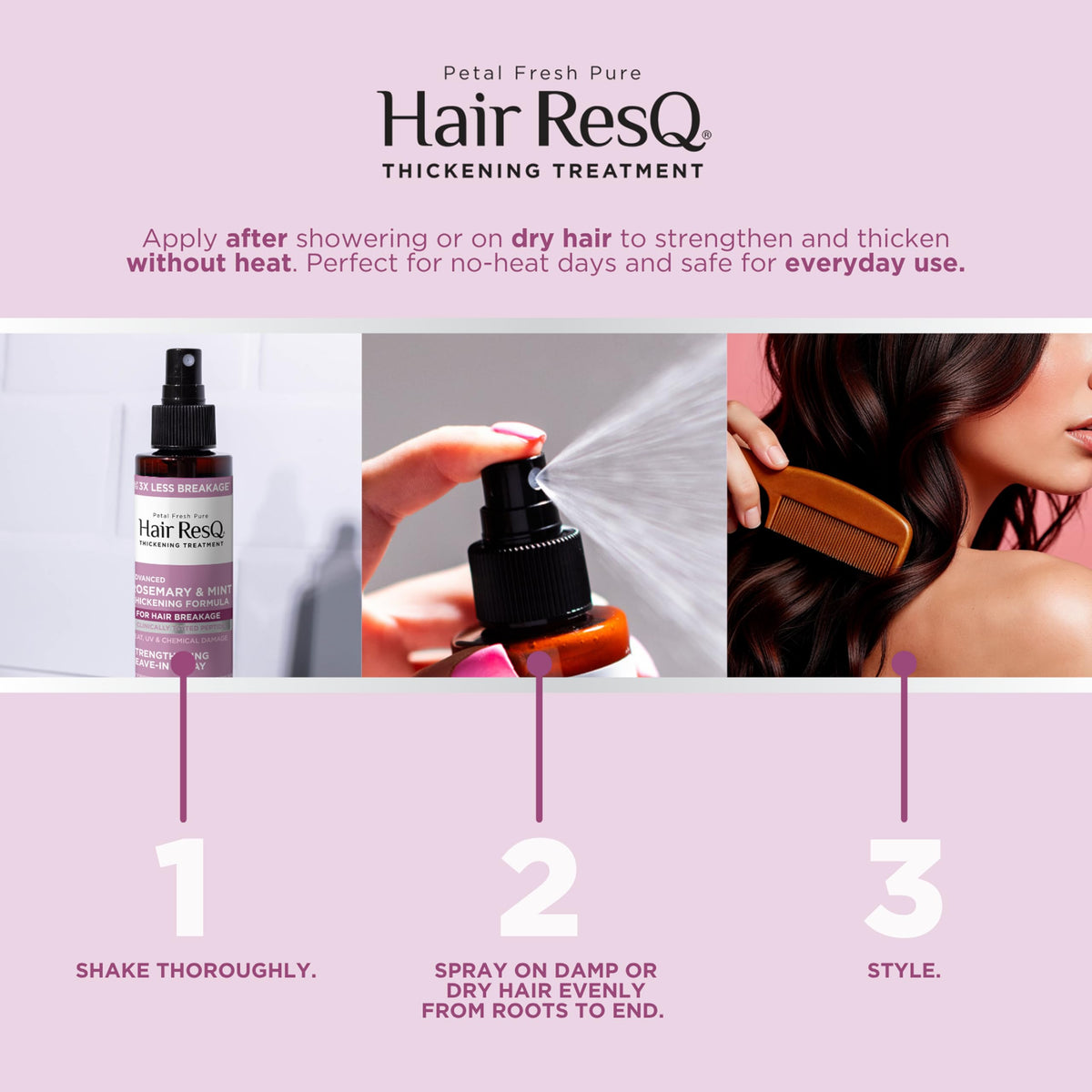 Champú Petal Fresh Pure Hair Resq Engrosador y Reparador 147 Ml