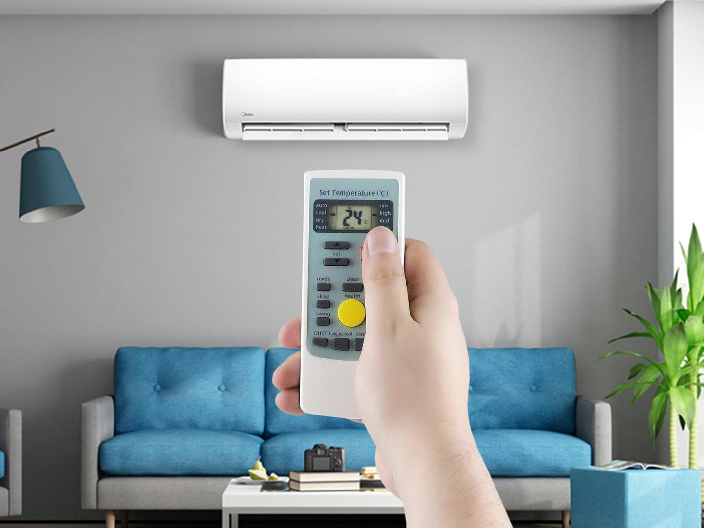 CONTROL EXPERT Control Remoto Compatible con Mabe Minisplit Aire Acondicionado Inverter Ykr-h/009e