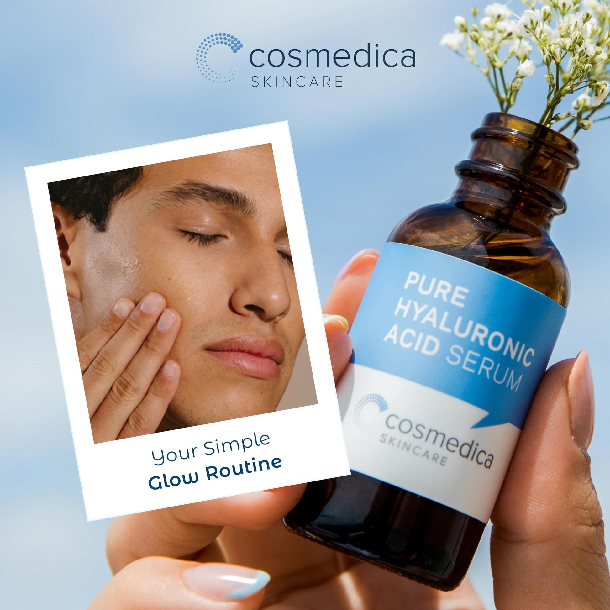 Cosmedica Skincare SUERO PURO DE ACIDO HIALURONICO 4 oz. Retrasa la aparición de líneas de expresión. Hidrata y mejora la apariencia de la piel.