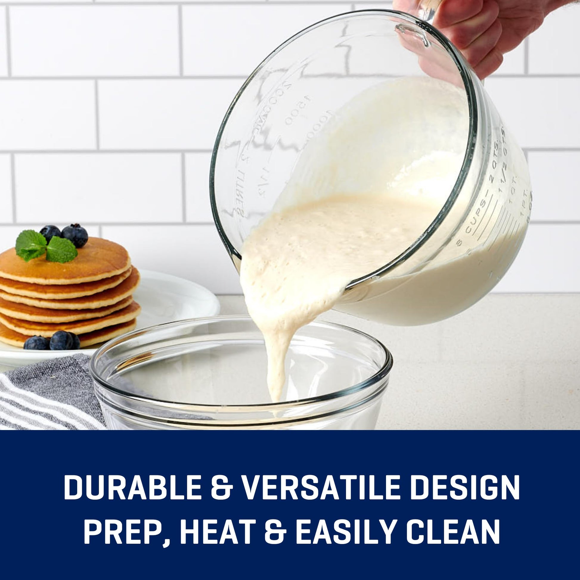 Bol de Vidrio Anchor Hocking Transparente Antihorno 2 Cuartos de Galón 2 L