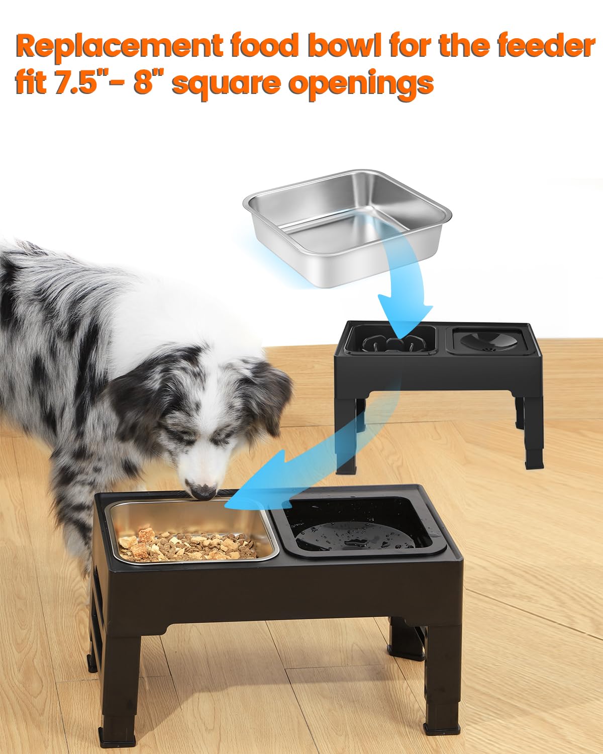 Cuencos para perros, paquete de 2 cuencos de acero inoxidable de 1,6 l de alta capacidad para perros pequeños, medianos y grandes