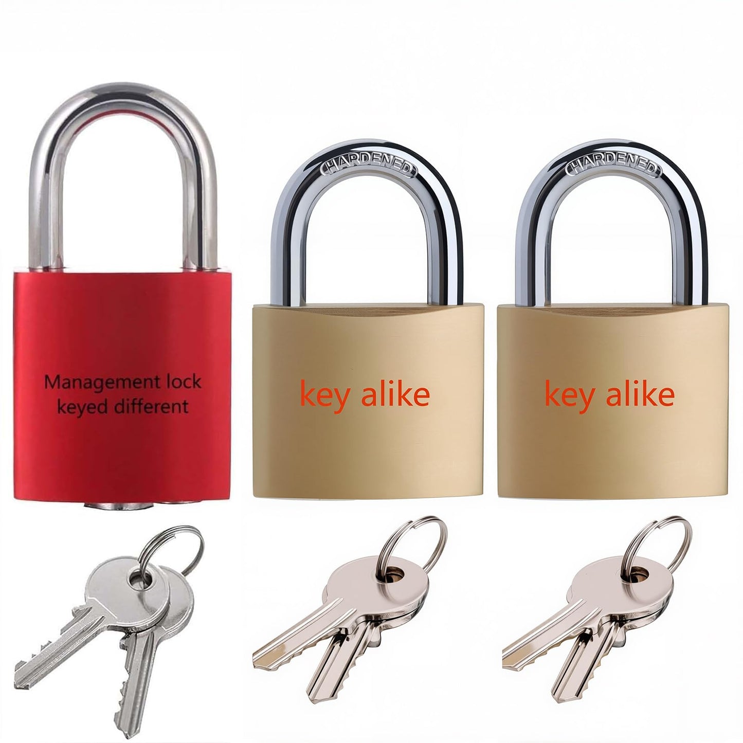 Juego de Candados SEPOX Latón Sólido y Aluminio Alta Seguridad