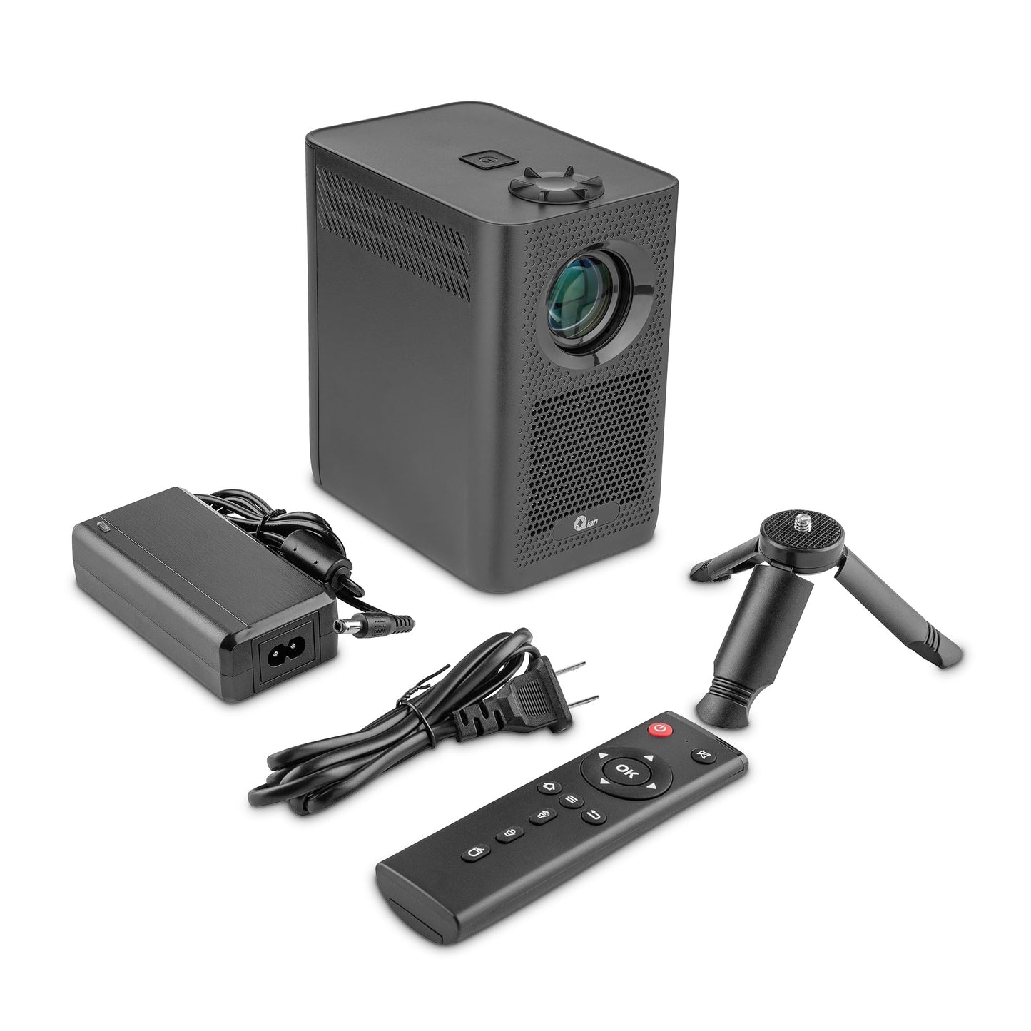QIAN.MX Proyector Portatil LCD 5500 Lumenes (120 Ansi) hasta 30,000 Hrs HD 1280x720 Bluetooth Wi-fi Altavoz 5w hasta 100 Pulgadas Hdmi USB Android Integrado con Netflix, Youtube,QXP-EMHRA