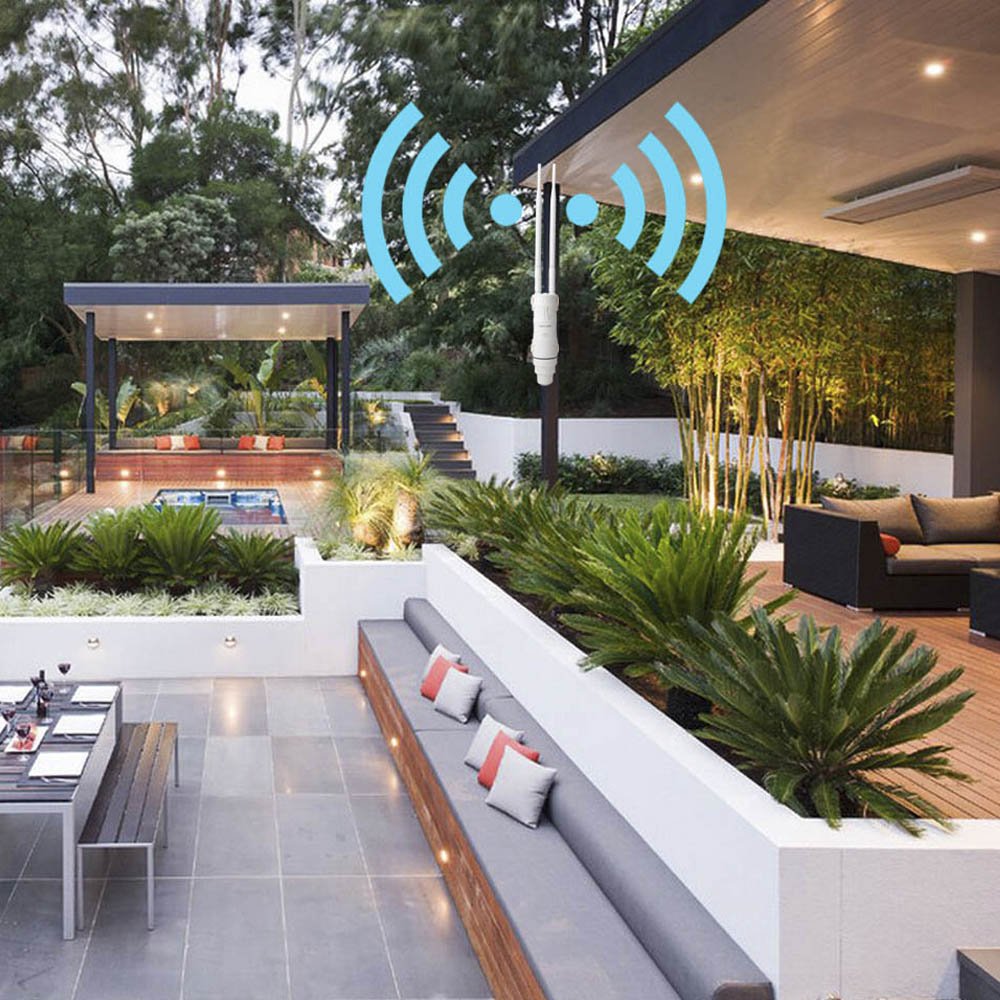 Extensor WiFi WAVLINK Blanco de Alta Potencia y Resistencia a la Intemperie