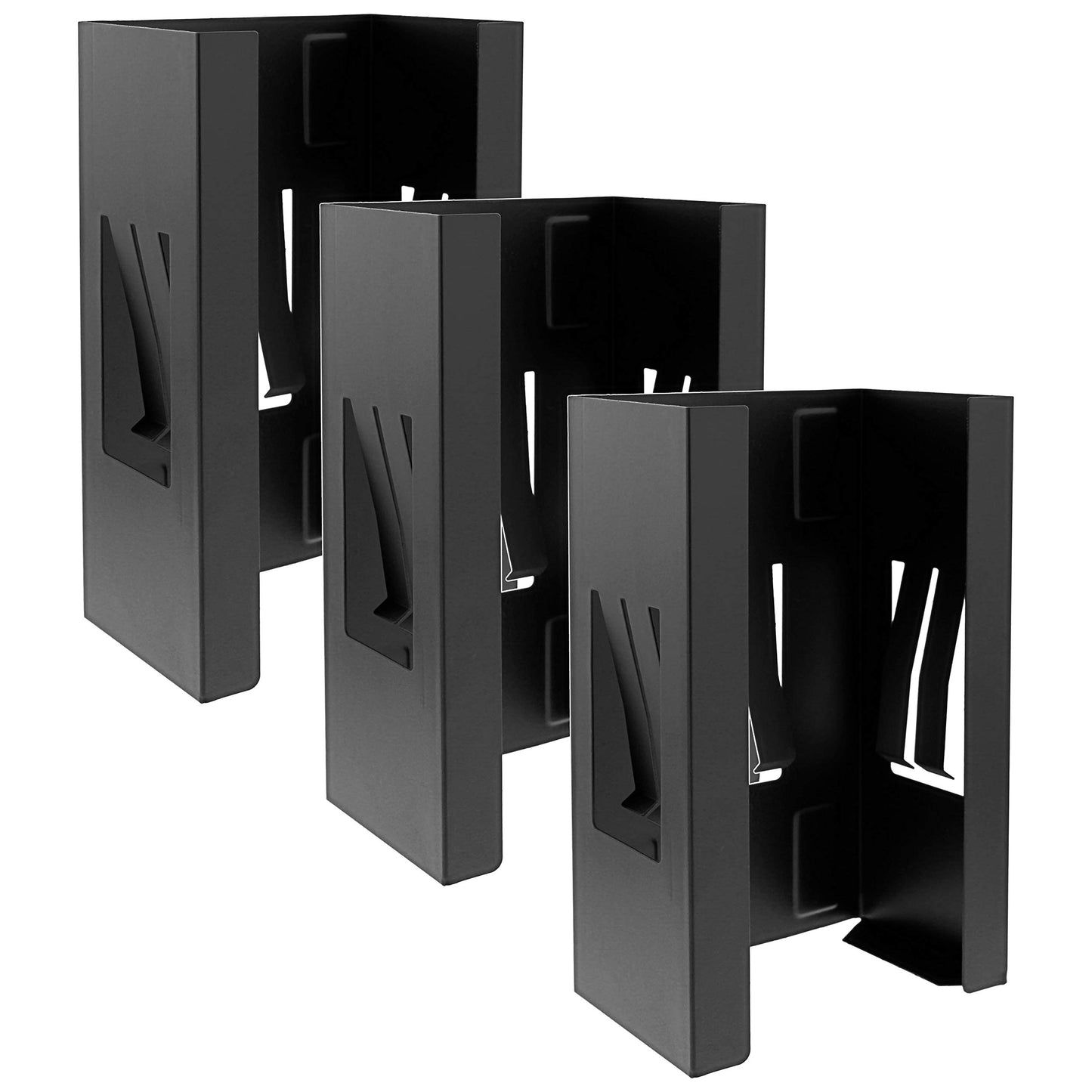 TCP Global - Soporte para guantes para montaje en pared (paquete de 3), dispensador de guantes, soporte para caja de pañuelos para montaje en pared, dispensador magnético de guantes de látex