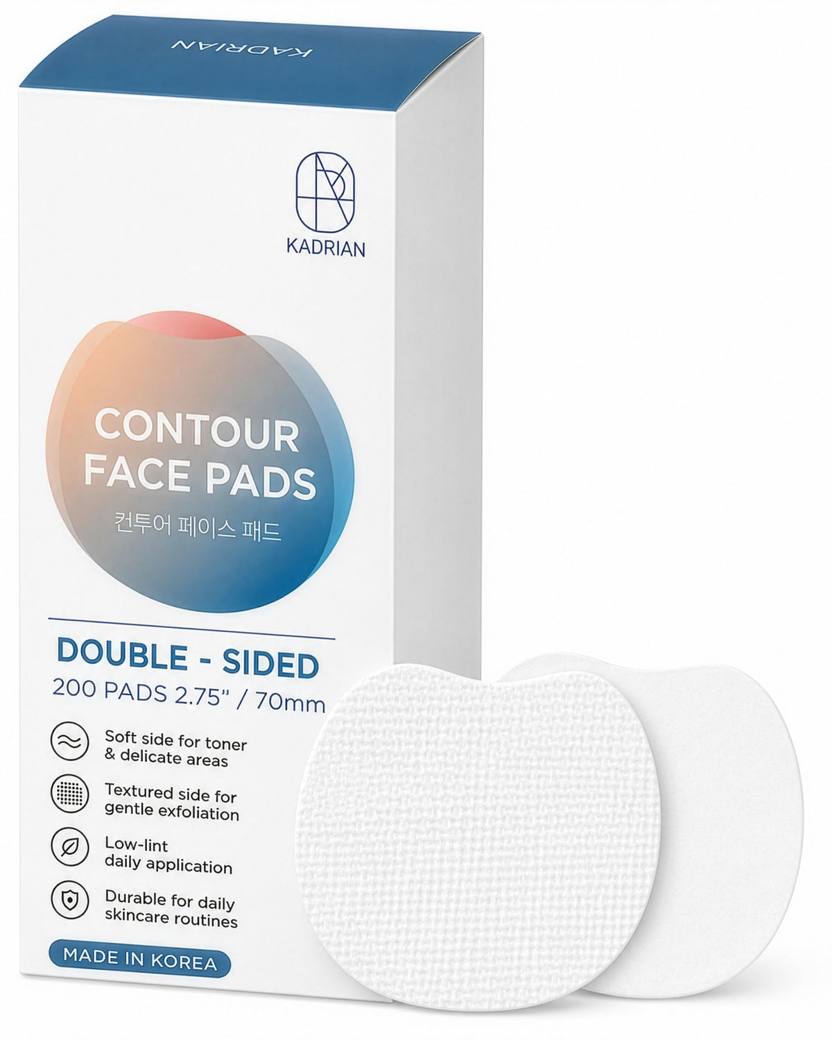 Almohadillas Faciales KADRIAN No Pelusa Exfoliantes Rayón para Desmaquillante y Tónico