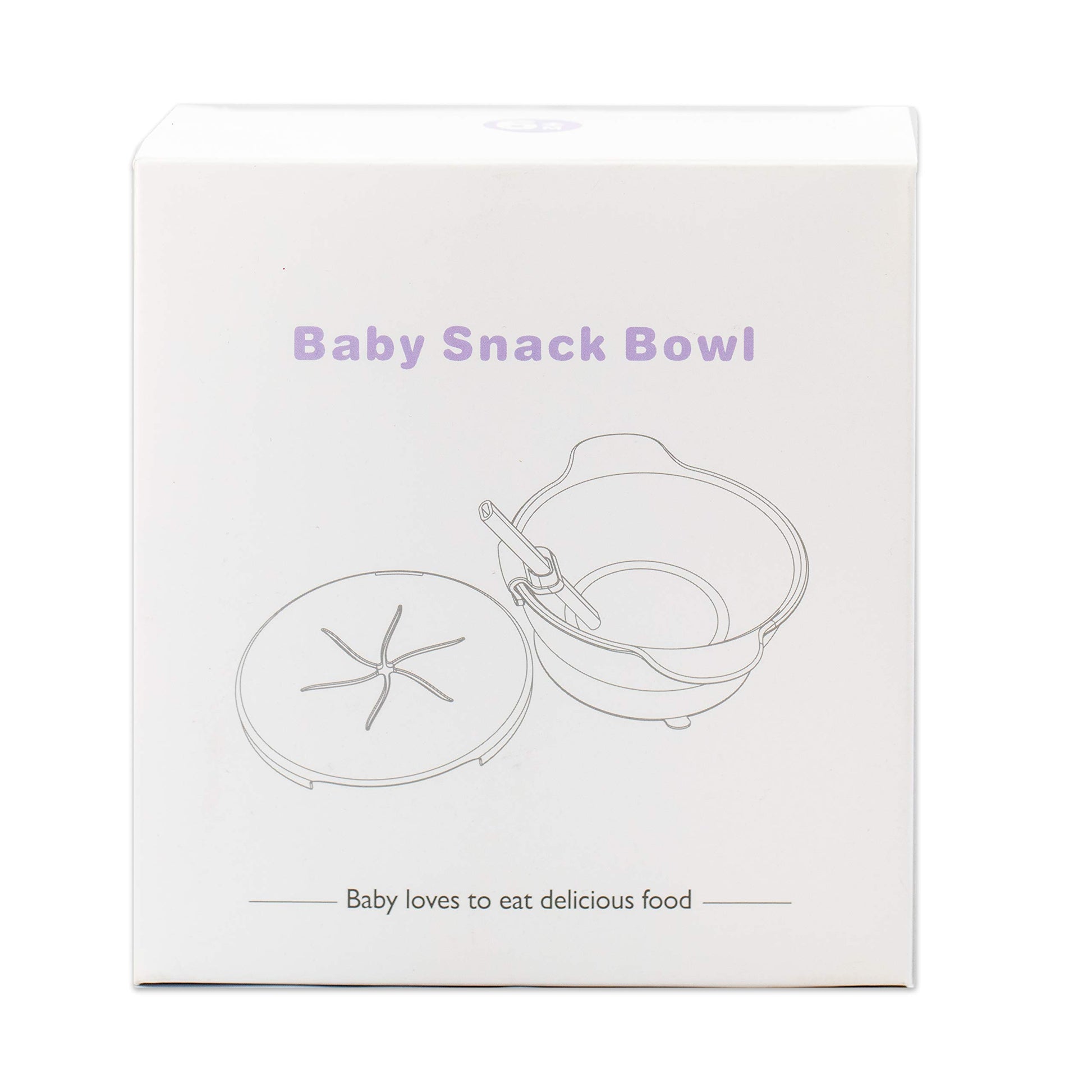 Plato para Snack PAPU BABY Azul con Popote Desmontable y Base de Succión
