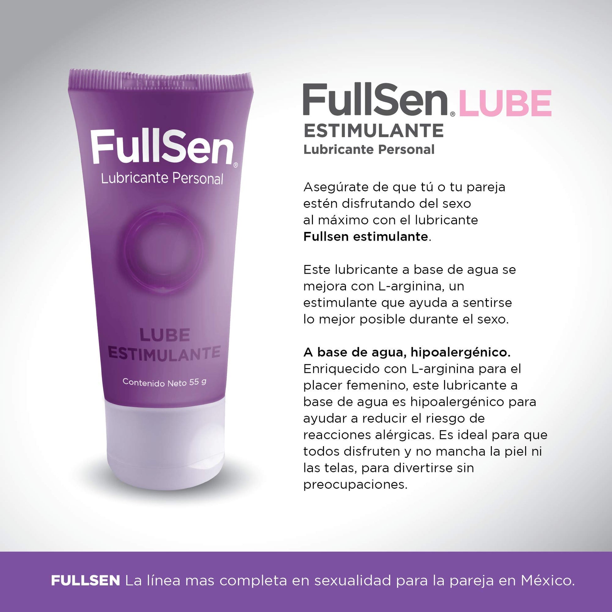 Fullsen Lube Estimulante - 4 piezas de Lubricante personal íntimo a base de agua para mayor sensibilidad, de 55g cada uno