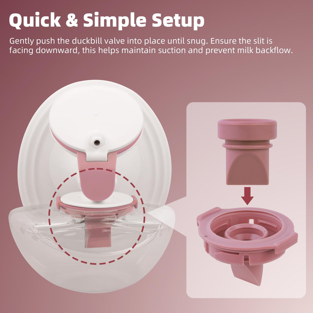 Kearnybo Kit de piezas de repuesto – Compatible con extractor de leche portátil M9 – 4 botellas, 8 válvulas de pico de pato, 4 membranas y cepillo para polvo de limpieza, accesorios sin BPA
