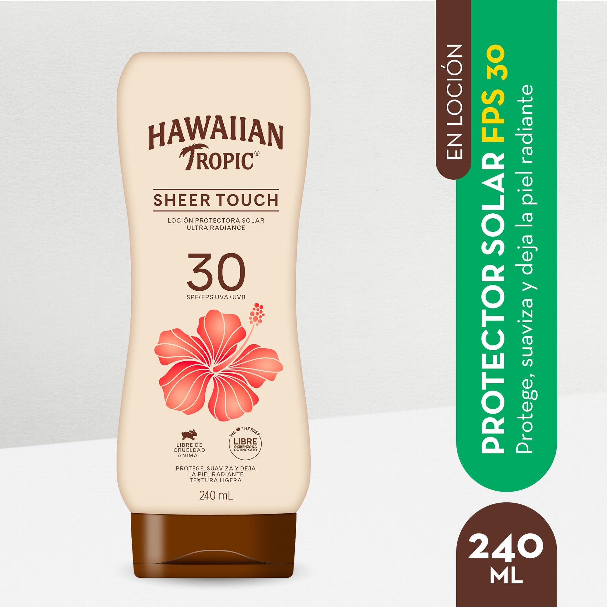Hawaiian Tropic Sheer Protector Solar 30 FPS Loción de 240ml