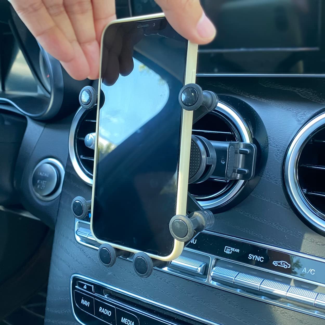 Soporte para Teléfono X-Rnio Compatible con Mercedes Benz y Mini Cooper Accesorios Negros