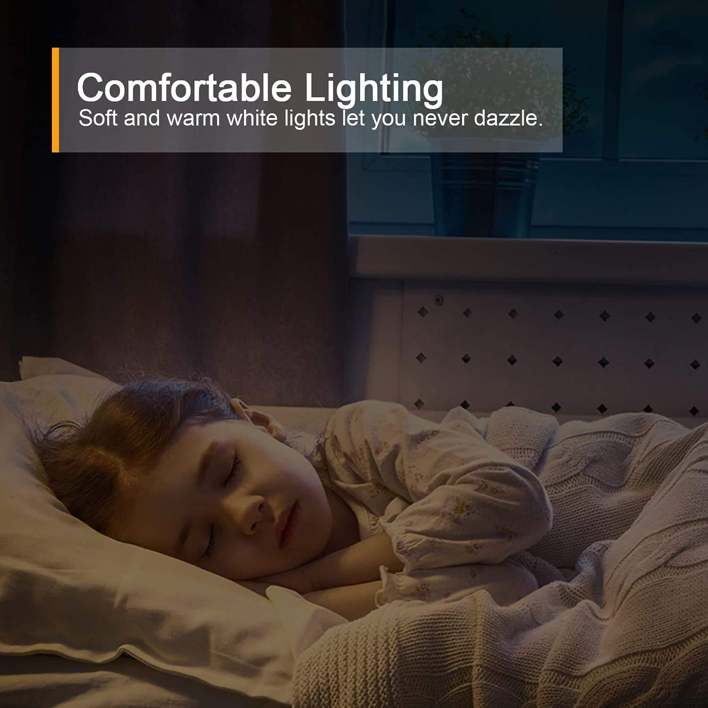 Lyridz - Luz nocturna recargable con sensor de movimiento, mini luz LED blanca cálida para clóset, brillo ajustable para baño, recámara, cocina, clóset, escaleras, pasillo, paquete de 2
