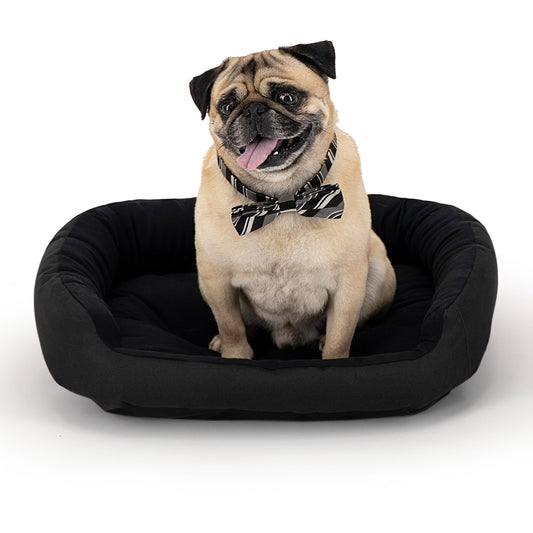 Cama Resistente para Perro PETS APPAREL HILLS Negra Confortable con Relleno Suave