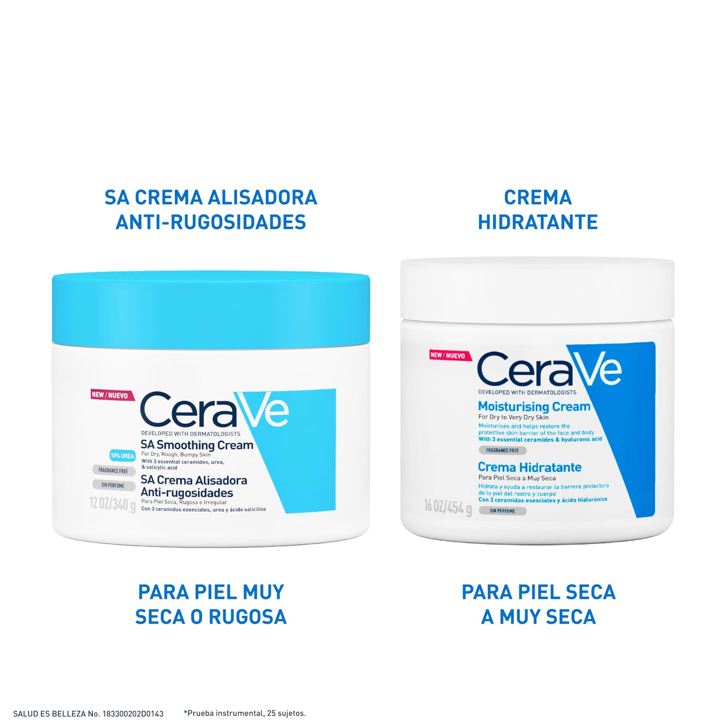 CeraVe Crema Alisadora Anti-Rugosidades con Fórmula Exfoliante para Piel Seca, Áspera y Rugosa 340gr