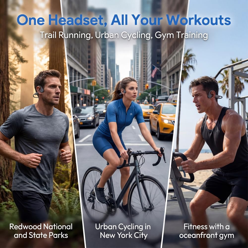 Auriculares de Conducción Ósea QZYCY Bluetooth 5.4