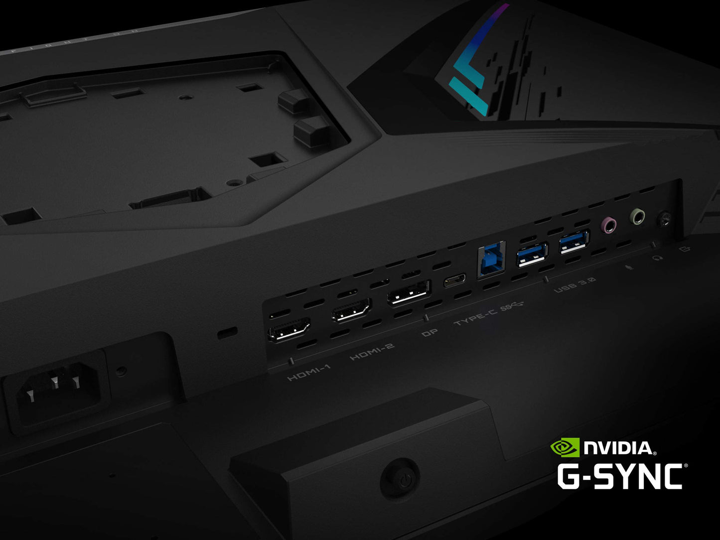 AORUS FI32Q 32" 165Hz 1440p HBR3, NVIDIA G-SYNC Compatible, Exclusive Built-in ANC, KVM, 2560x1440 Display, 1ms Response Time, HDR, 94% DCI-P3, 1x DisplayPort 1.4, 2x HDMI 2.0, 2x USB 3.0, 1x USB C
