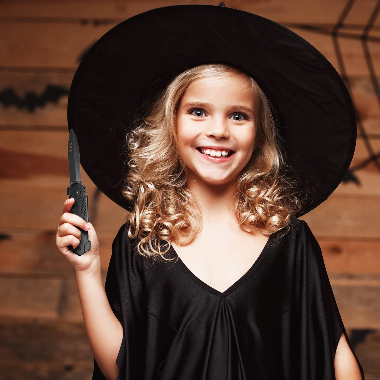 Juego de Cuchillos Retráctiles ZJoey Falsos de Plástico para Halloween 9 Unidades